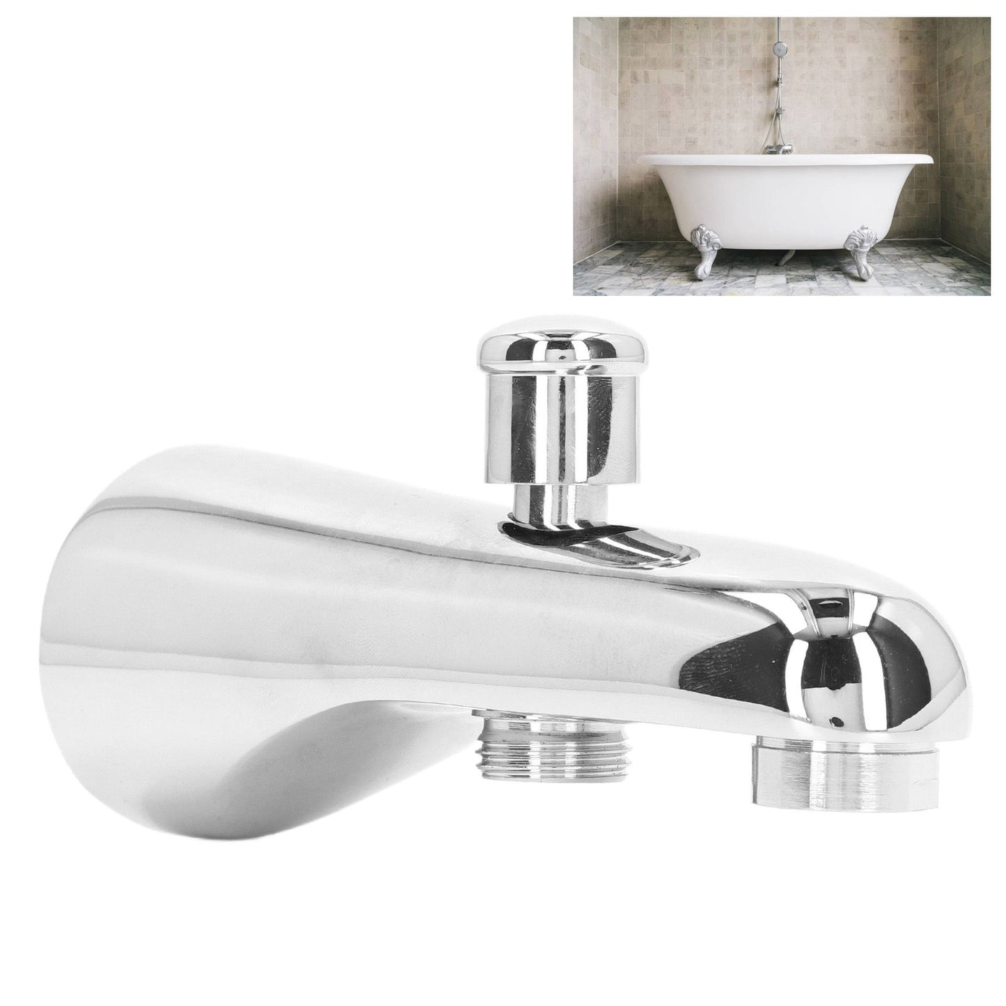 G1/2 Tub Spout Semicircle Simple Concealed Bathtub Faucet with Diverter for Bathroom Bathtub V1294-YM0523-3112220005211