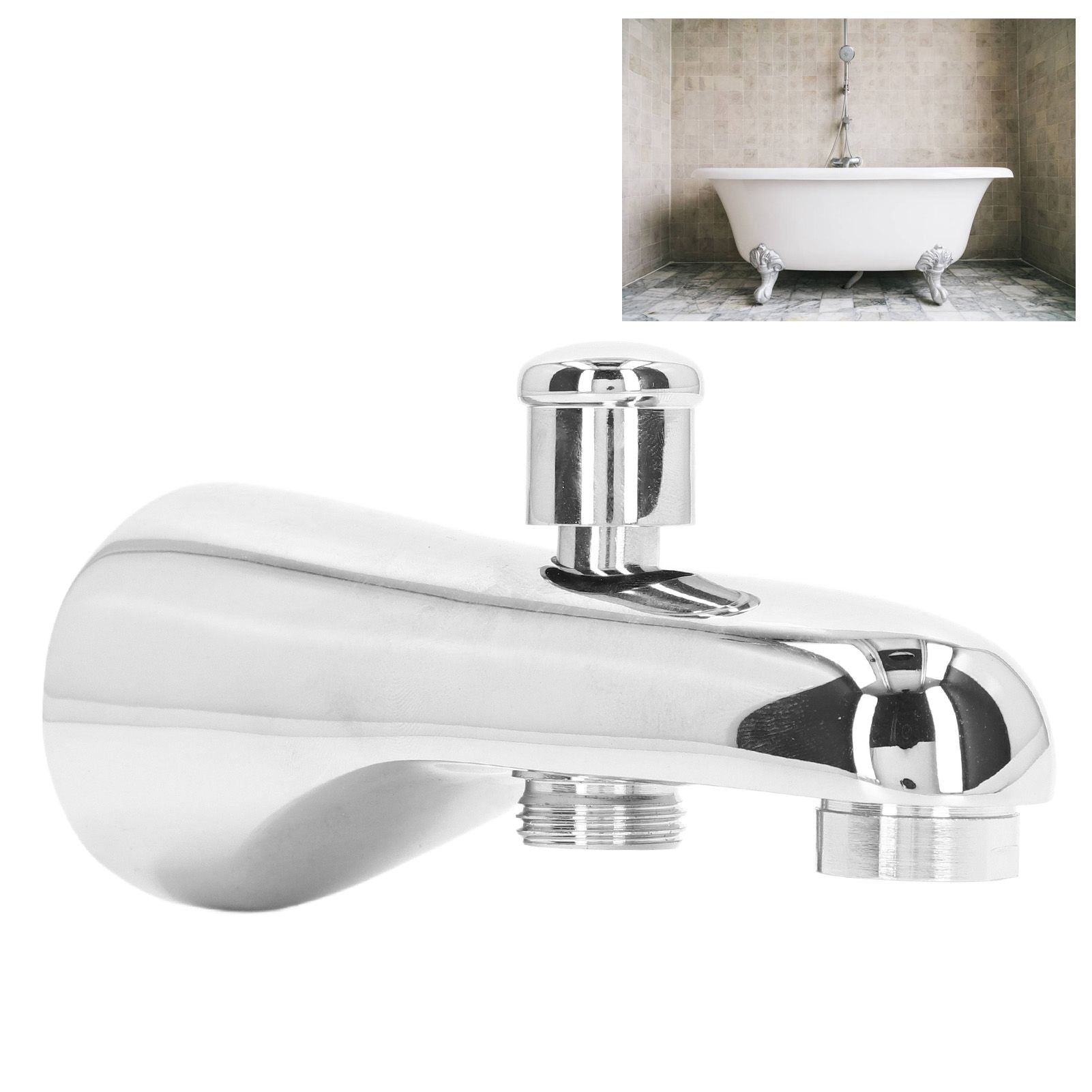 G1/2 Tub Spout Semicircle Simple Concealed Bathtub Faucet with Diverter for Bathroom Bathtub V1294-YM0523-3112220005211