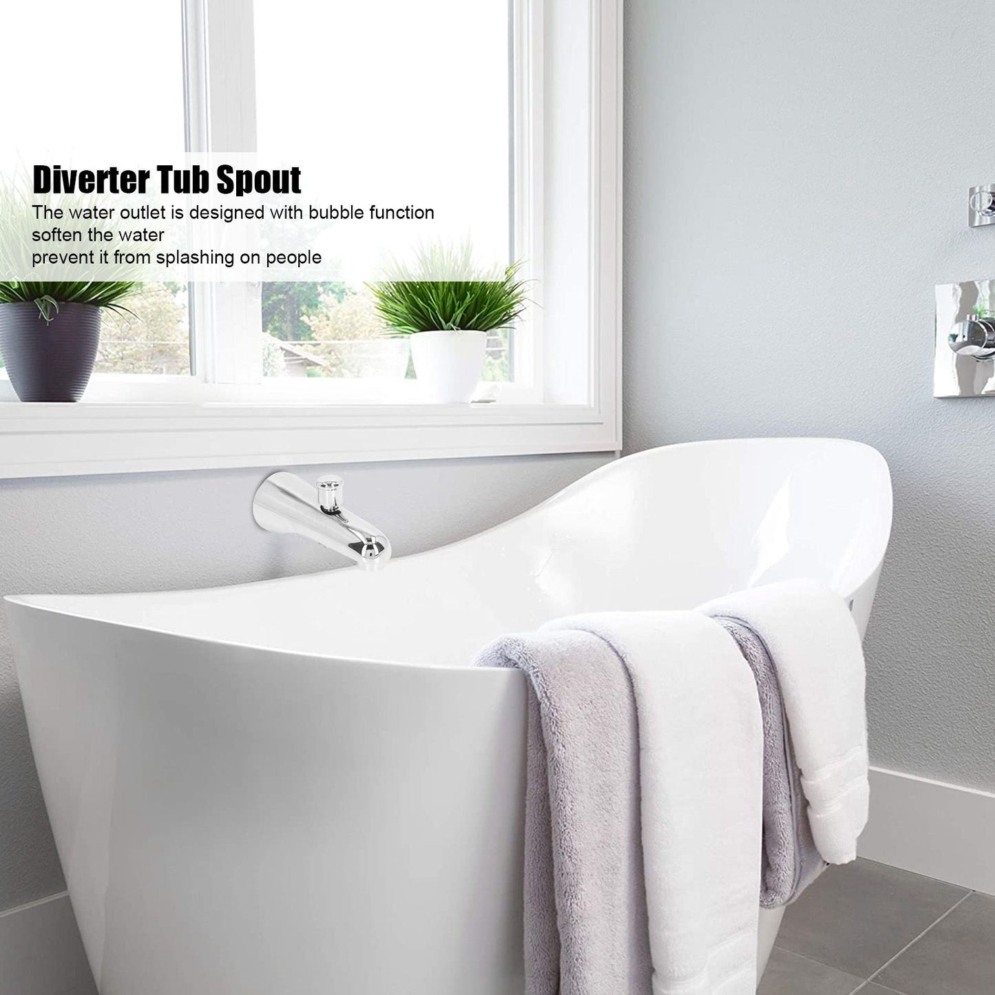G1/2 Tub Spout Semicircle Simple Concealed Bathtub Faucet with Diverter for Bathroom Bathtub V1294-YM0523-3112220005211