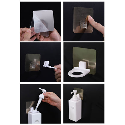 Soap Liquid Hook Self Adhesive Wall Mounted Shower Gel Bottle Rack Shampoo Holder for Bathroom V1294-YM0523-3112220006511