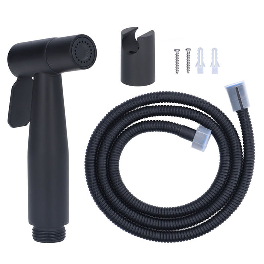 Bidet Sprayer Stainless Steel G1/2 Adjustable Water Pressure Portable Space Saving Easy Installation Handheld V1294-YM0523-3112220007411