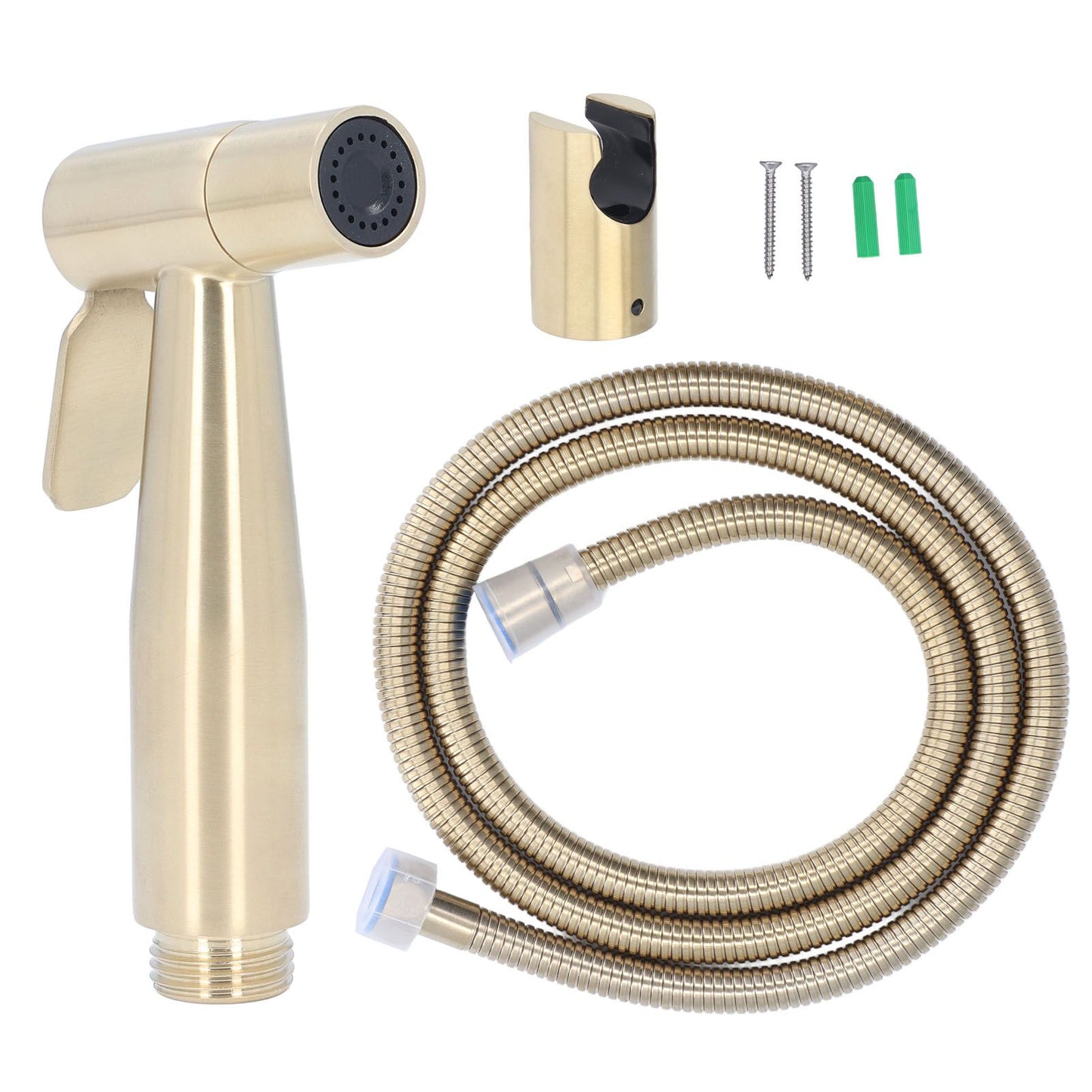 Bidet Sprayer Stainless Steel G1/2 Adjustable Water Pressure Portable Space Saving Easy Installation Handheld V1294-YM0523-3112220007412