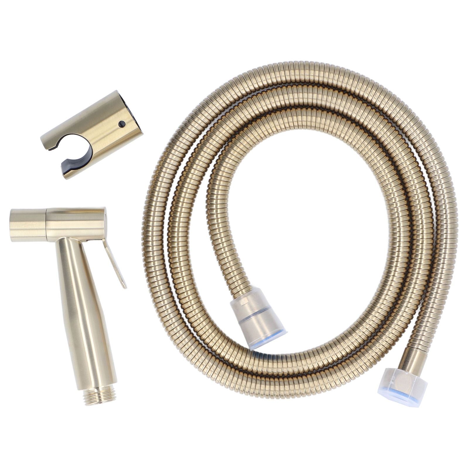 Bidet Sprayer Stainless Steel G1/2 Adjustable Water Pressure Portable Space Saving Easy Installation Handheld V1294-YM0523-3112220007412
