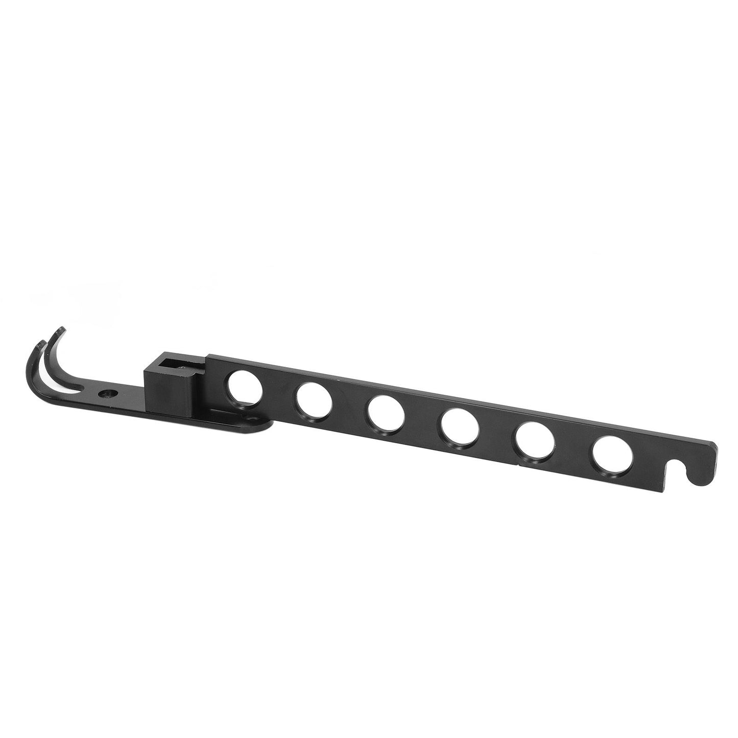 Folding Clothes Hanger Space Saving 90 degrees Collapsible Laundry Drying Rack with 6 Holes Black V1294-YM0523-3112220008311