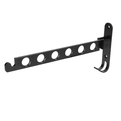 Folding Clothes Hanger Space Saving 90 degrees Collapsible Laundry Drying Rack with 6 Holes Black V1294-YM0523-3112220008311