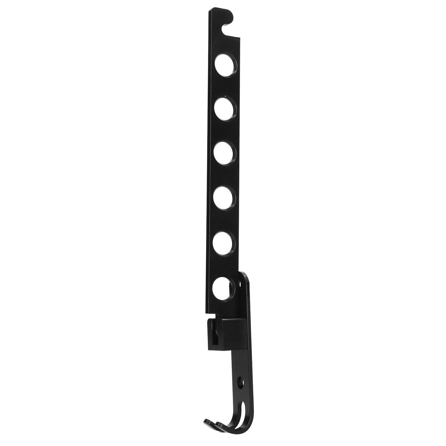 Folding Clothes Hanger Space Saving 90 degrees Collapsible Laundry Drying Rack with 6 Holes Black V1294-YM0523-3112220008311