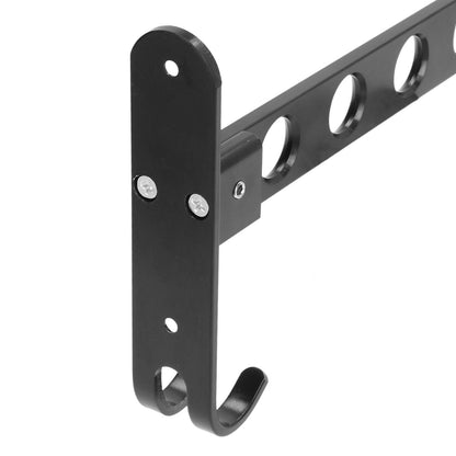 Folding Clothes Hanger Space Saving 90 degrees Collapsible Laundry Drying Rack with 6 Holes Black V1294-YM0523-3112220008311