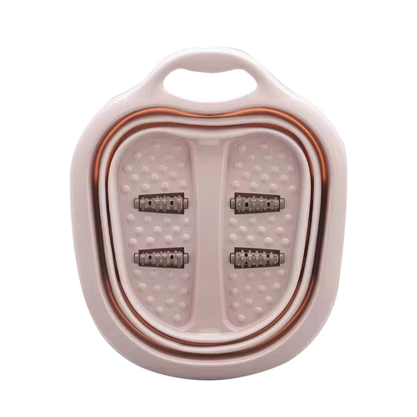 Foot Soaking Bath Basin Foldable Portable Roller Design SPA Massage Bucket for Relieving Feet Pain AchesPink V1294-YM0523-3112220008611