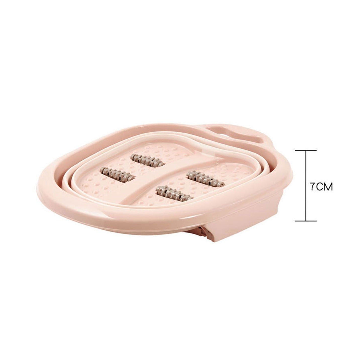 Foot Soaking Bath Basin Foldable Portable Roller Design SPA Massage Bucket for Relieving Feet Pain AchesPink V1294-YM0523-3112220008611