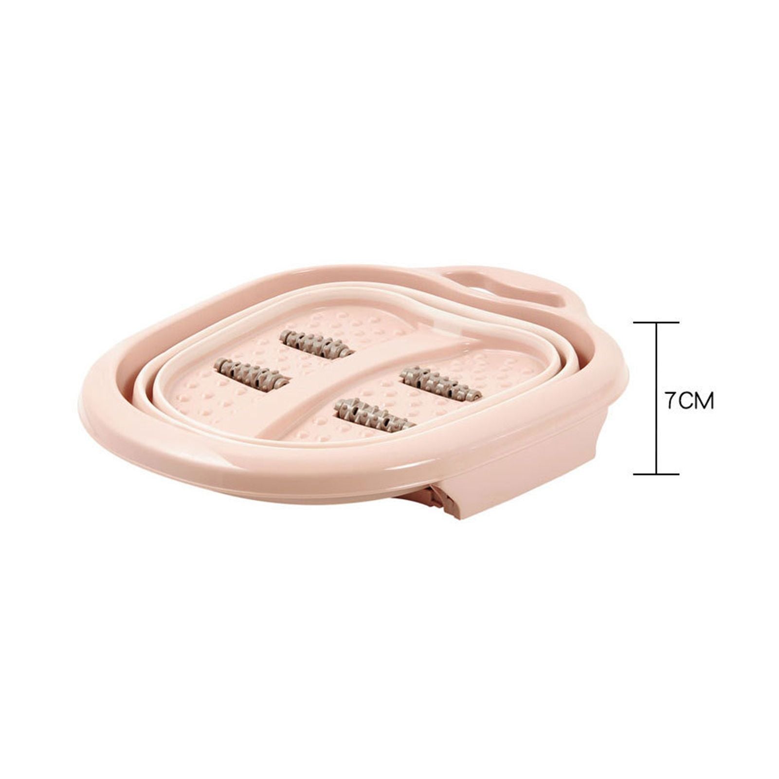 Foot Soaking Bath Basin Foldable Portable Roller Design SPA Massage Bucket for Relieving Feet Pain AchesPink V1294-YM0523-3112220008611