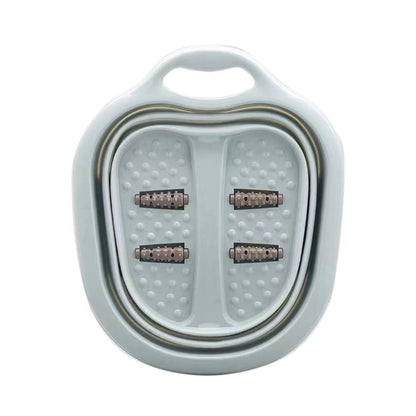 Foot Soaking Bath Basin Foldable Portable Roller Design SPA Massage Bucket for Relieving Feet Pain AchesGreen V1294-YM0523-3112220008613