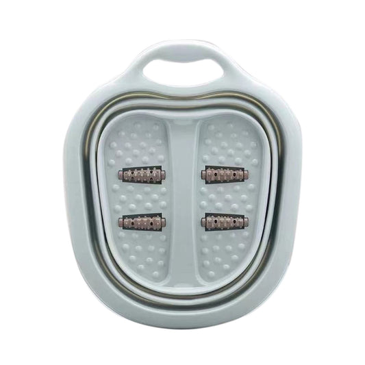 Foot Soaking Bath Basin Foldable Portable Roller Design SPA Massage Bucket for Relieving Feet Pain AchesGreen V1294-YM0523-3112220008613