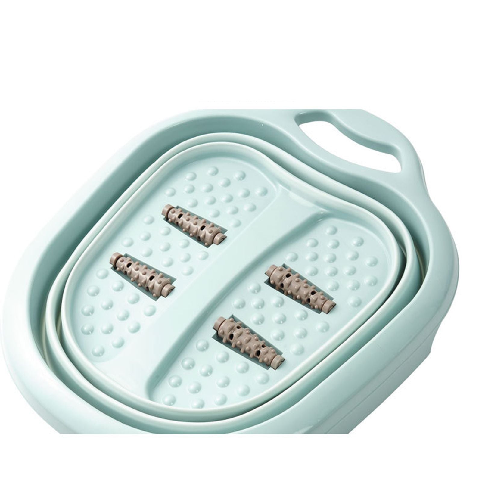 Foot Soaking Bath Basin Foldable Portable Roller Design SPA Massage Bucket for Relieving Feet Pain AchesGreen V1294-YM0523-3112220008613