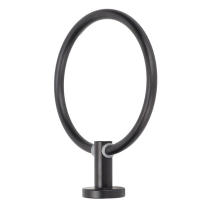 Towel Ring Space Aluminum Modern Round Hand Towel Holder Bath Hardware for Balcony HotelBlack V1294-YM0523-3112220009511