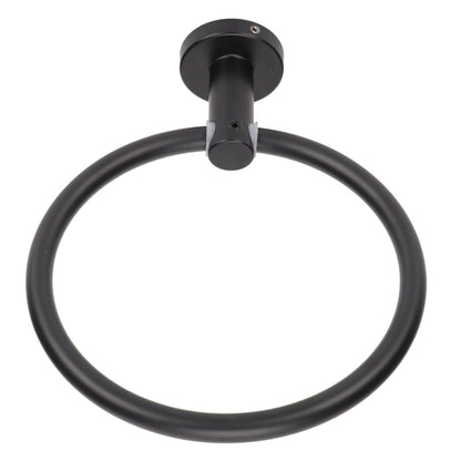 Towel Ring Space Aluminum Modern Round Hand Towel Holder Bath Hardware for Balcony HotelBlack V1294-YM0523-3112220009511