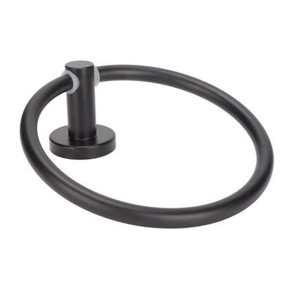 Towel Ring Space Aluminum Modern Round Hand Towel Holder Bath Hardware for Balcony HotelBlack V1294-YM0523-3112220009511