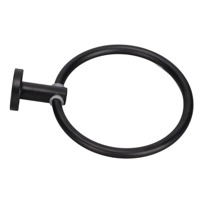 Towel Ring Space Aluminum Modern Round Hand Towel Holder Bath Hardware for Balcony HotelBlack V1294-YM0523-3112220009511