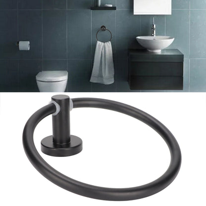 Towel Ring Space Aluminum Modern Round Hand Towel Holder Bath Hardware for Balcony HotelBlack V1294-YM0523-3112220009511