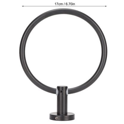 Towel Ring Space Aluminum Modern Round Hand Towel Holder Bath Hardware for Balcony HotelBlack V1294-YM0523-3112220009511