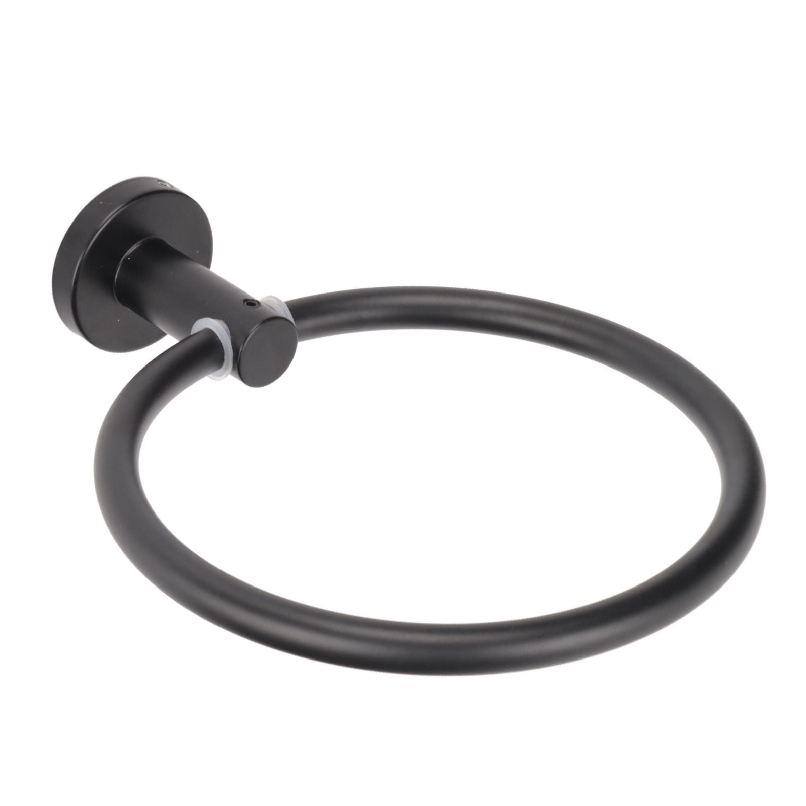 Towel Ring Space Aluminum Modern Round Hand Towel Holder Bath Hardware for Balcony HotelBlack V1294-YM0523-3112220009511