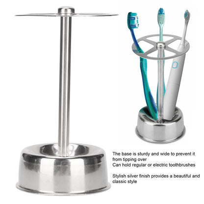 Stainless Steel Toothbrush Holder Organizer Toothpaste Stand Bathroom Organizer Freestand for Makeup Tools V1294-YM0523-3112220010011