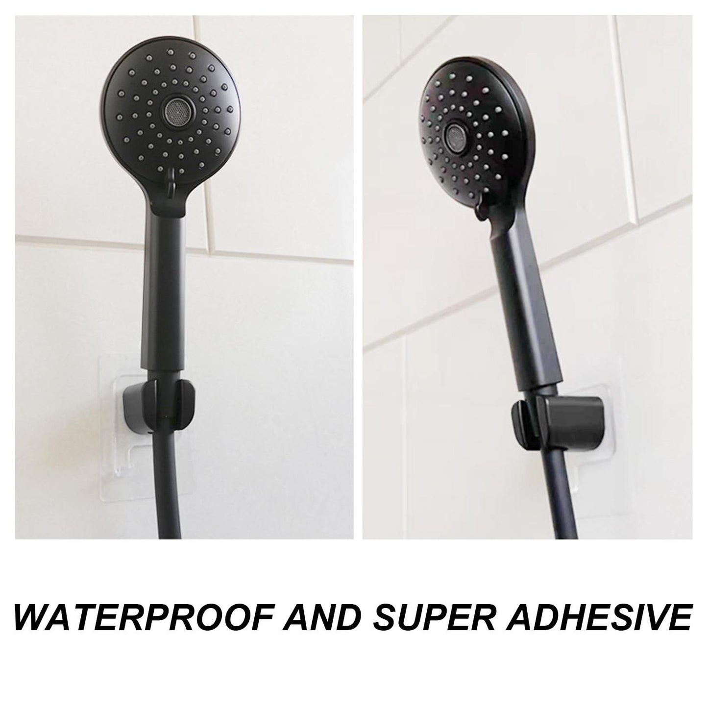 Shower Head Holder Bracket Strong Adhesive Waterproof Punch Free ABS for Bathroom V1294-YM0523-3112220010411