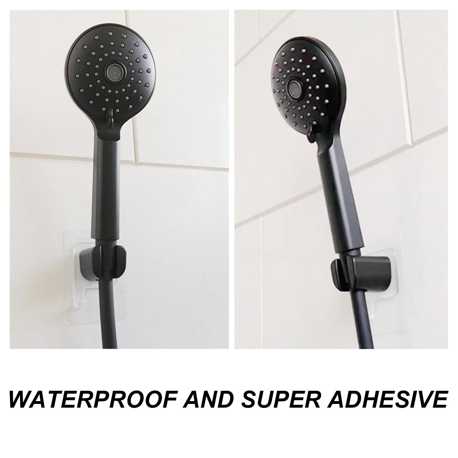 Shower Head Holder Bracket Strong Adhesive Waterproof Punch Free ABS for Bathroom V1294-YM0523-3112220010411