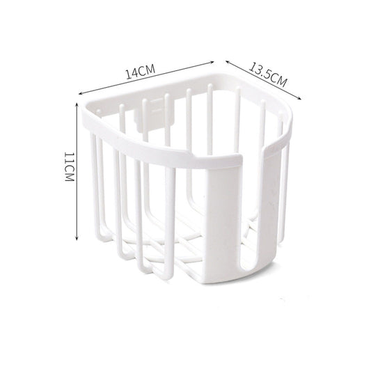 Toilet Paper Holder Wall Mounted Toilet Paper Basket Heavy Duty Bathroom Storage Rack for HouseholdWhite V1294-YM0523-3112220011014
