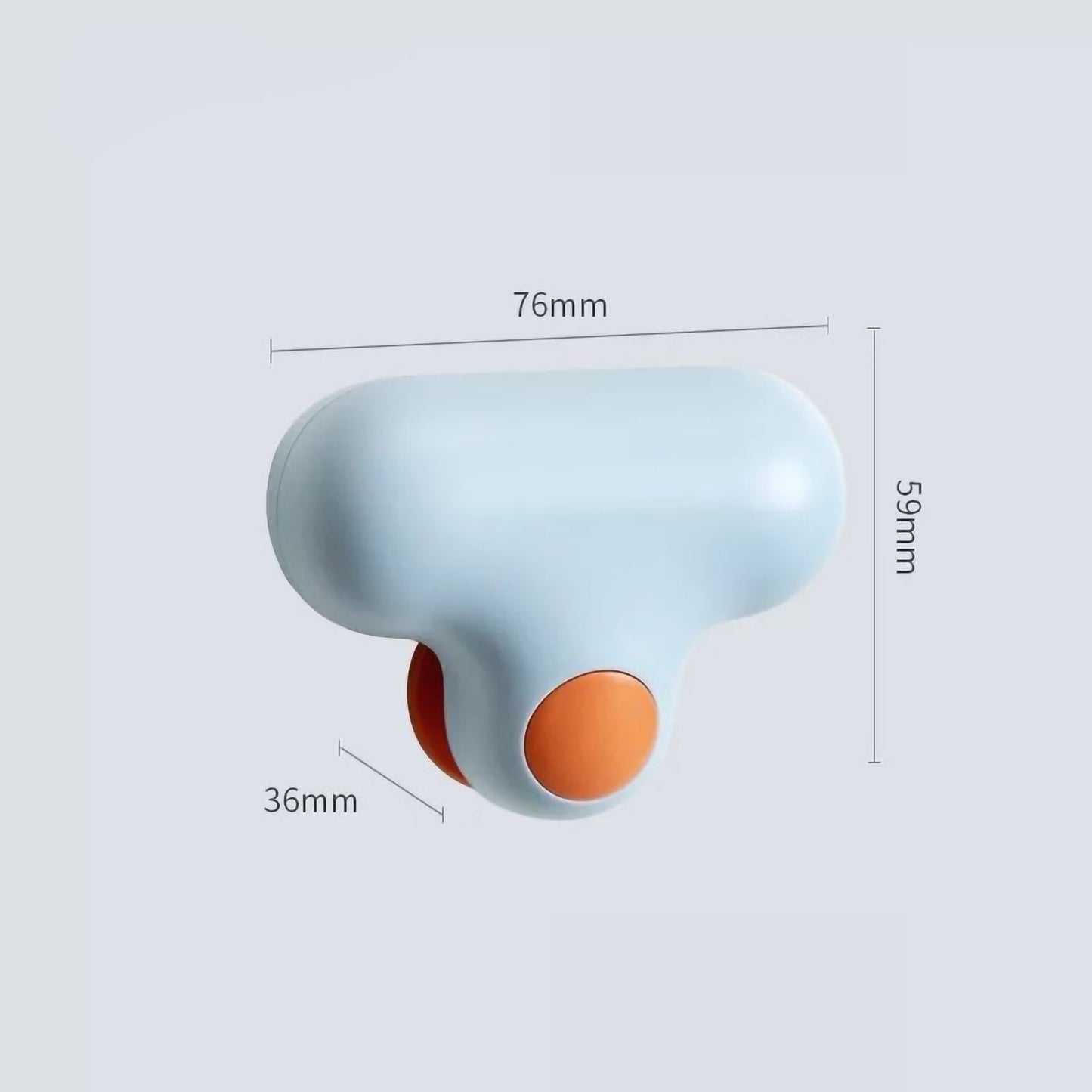 Mirror Squeegee TPR Small Ergonomic Design Glass Cleaning Brush with Suction Cup Hook for BathroomBlue V1294-YM0523-3112220011412