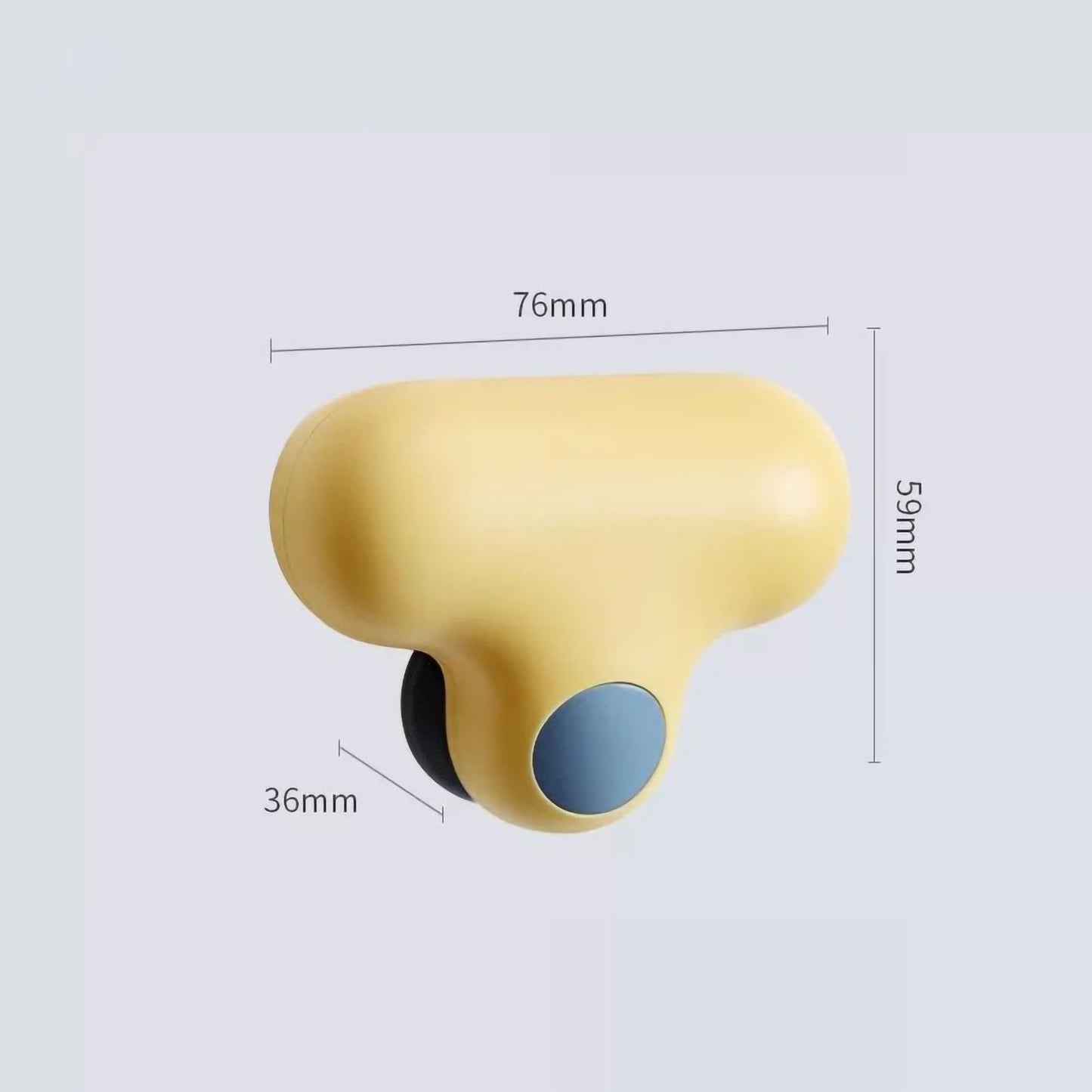 Mirror Squeegee TPR Small Ergonomic Design Glass Cleaning Brush with Suction Cup Hook for BathroomYellow V1294-YM0523-3112220011413