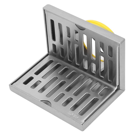 Corner Floor Drain L Shaped Surfaces Drawing Process Corrosion Resistant Anti Rust Side Floor Drain for 2.3in V1294-YM0523-3112220012411