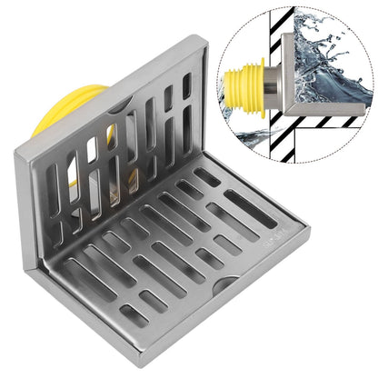 Corner Floor Drain L Shaped Surfaces Drawing Process Corrosion Resistant Anti Rust Side Floor Drain for 2.3in V1294-YM0523-3112220012411