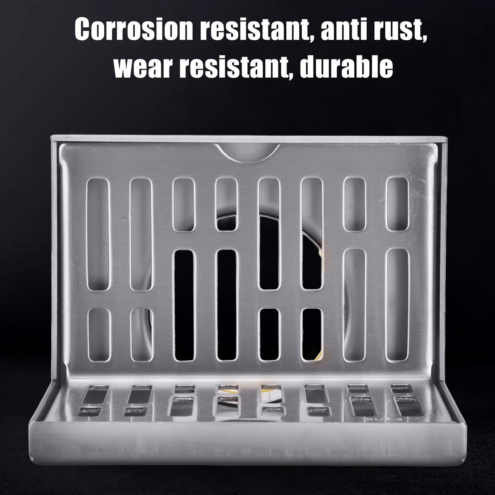 Corner Floor Drain L Shaped Surfaces Drawing Process Corrosion Resistant Anti Rust Side Floor Drain for 2.3in V1294-YM0523-3112220012411