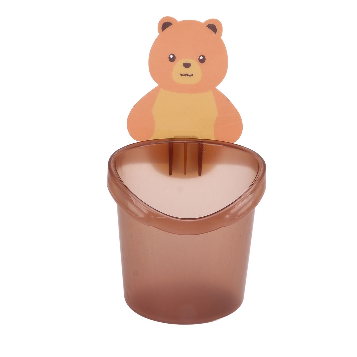 Bear Toothbrush Storage Cup Holder Wall Mounted Comb Storage Rack Bathroom Storage BoxCoffee Color V1294-YM0523-3112220012811