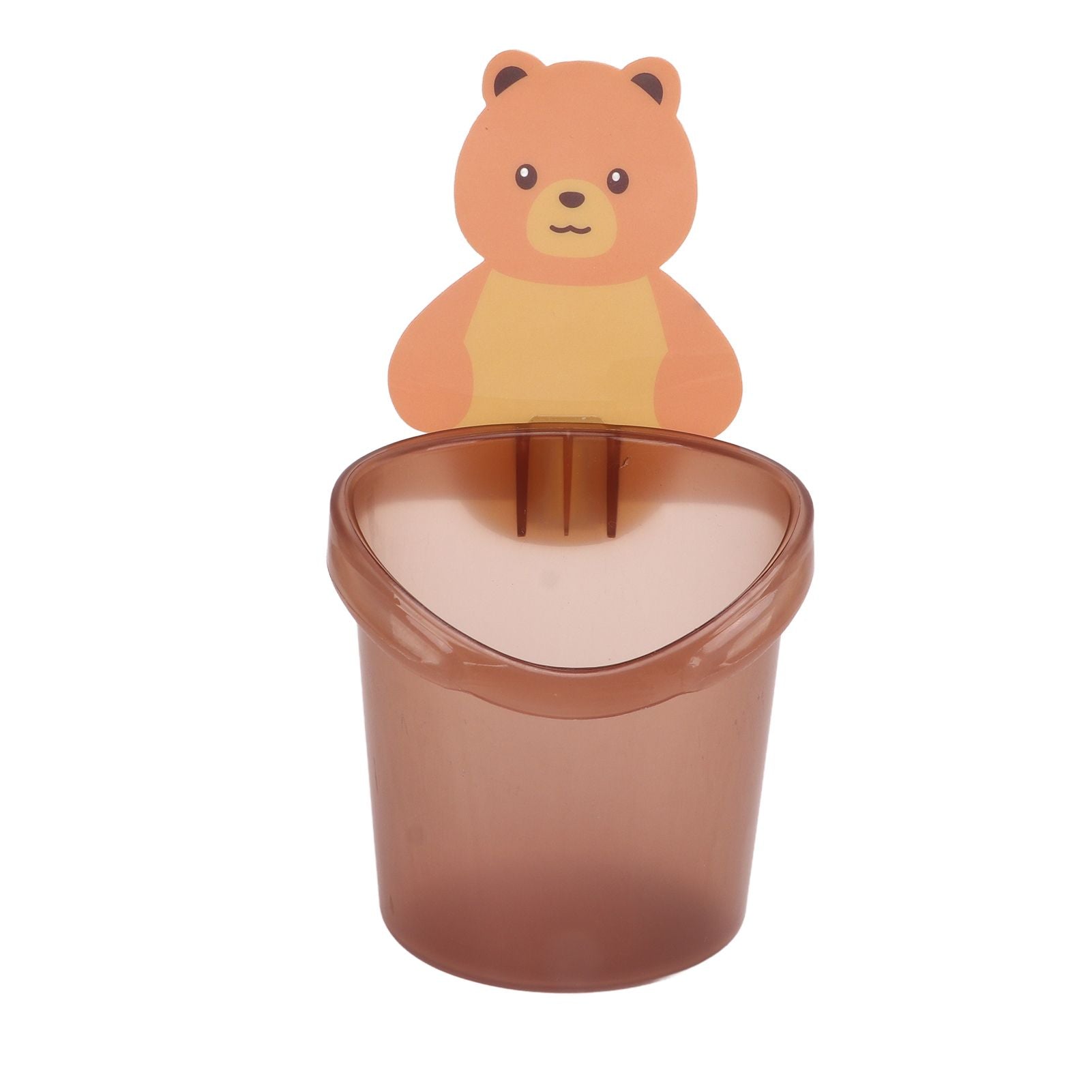 Bear Toothbrush Storage Cup Holder Wall Mounted Comb Storage Rack Bathroom Storage BoxCoffee Color V1294-YM0523-3112220012811