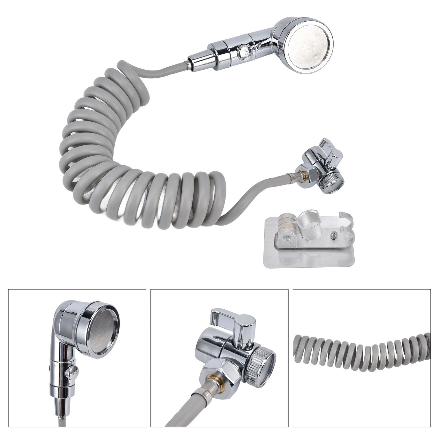 Sink Shower Sprayer Stretchy Hose Adjustable Mode Faucet Sprayer Attachment for Shampooing Pet Bathing V1294-YM0523-3112220013611