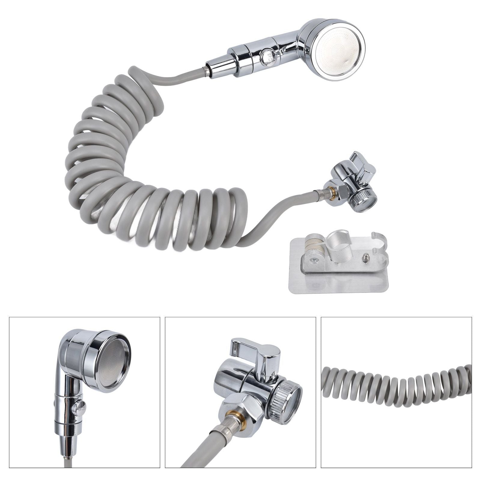 Sink Shower Sprayer Stretchy Hose Adjustable Mode Faucet Sprayer Attachment for Shampooing Pet Bathing V1294-YM0523-3112220013611