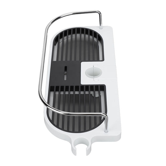 Shower Caddy Punching Free Installation Maximum Load 15kg Height Adjustable Hollow Design Bathroom Storage V1294-YM0523-3112220013911