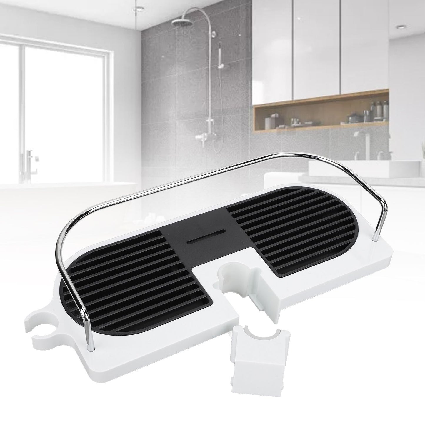 Shower Caddy Punching Free Installation Maximum Load 15kg Height Adjustable Hollow Design Bathroom Storage V1294-YM0523-3112220013911