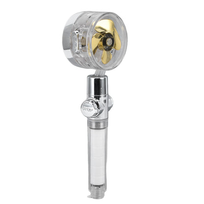 Propeller Shower Head Vortex Hydro Jet 360 degrees Rotating Handheld with Pause Switch Filter G1/2 V1294-YM0523-3112220014511