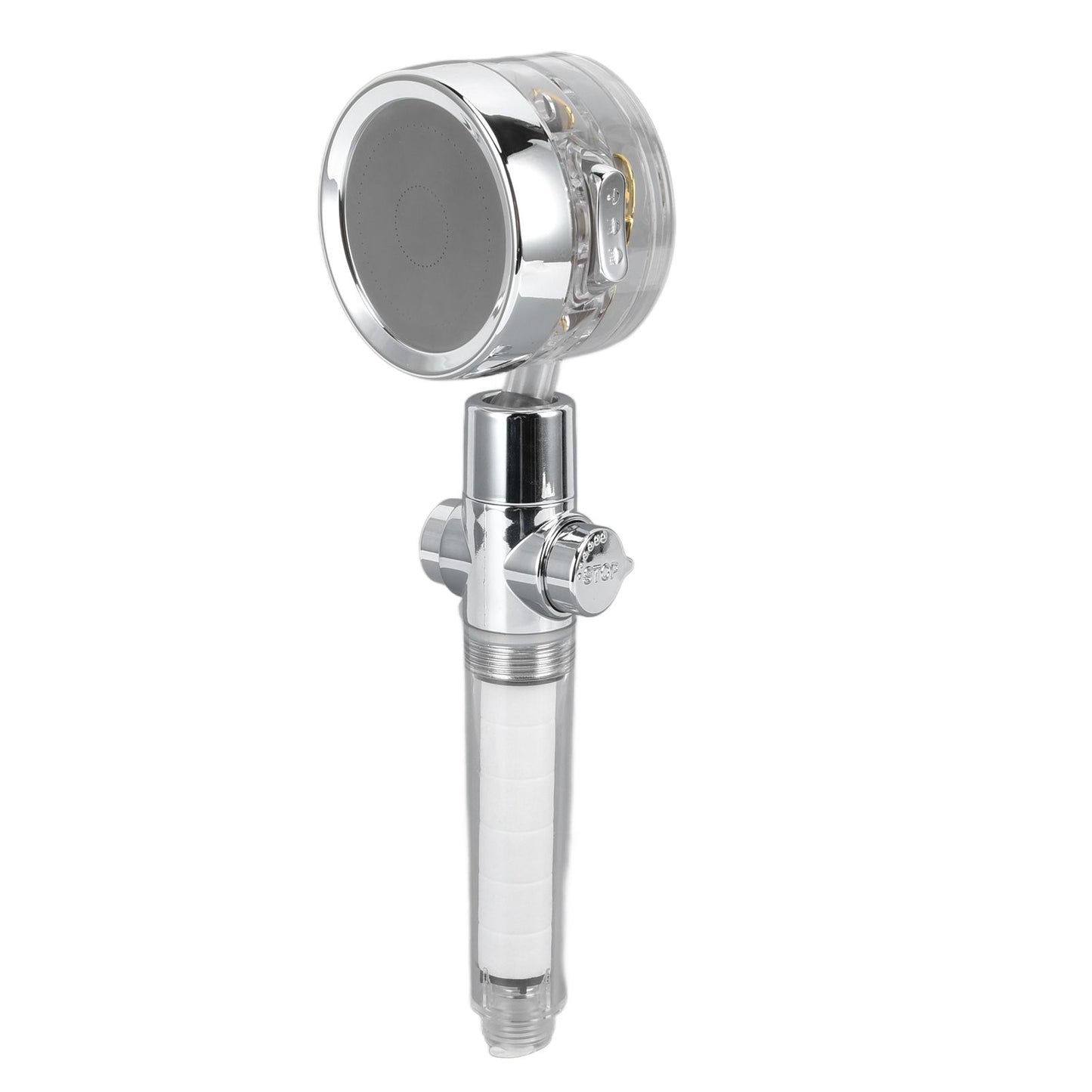 Propeller Shower Head Vortex Hydro Jet 360 degrees Rotating Handheld with Pause Switch Filter G1/2 V1294-YM0523-3112220014511