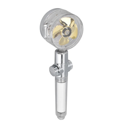 Propeller Shower Head Vortex Hydro Jet 360 degrees Rotating Handheld with Pause Switch Filter G1/2 V1294-YM0523-3112220014511