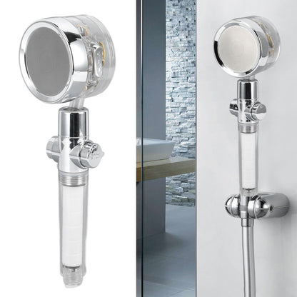 Propeller Shower Head Vortex Hydro Jet 360 degrees Rotating Handheld with Pause Switch Filter G1/2 V1294-YM0523-3112220014511