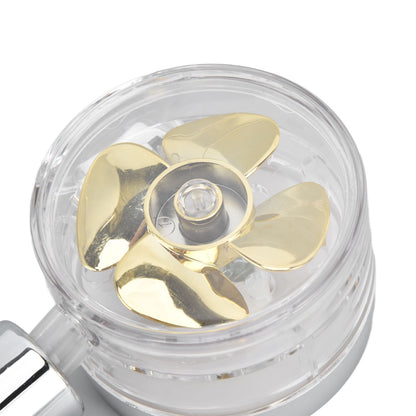 Propeller Shower Head Vortex Hydro Jet 360 degrees Rotating Handheld with Pause Switch Filter G1/2 V1294-YM0523-3112220014511