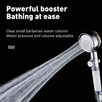 Propeller Shower Head Vortex Hydro Jet 360 degrees Rotating Handheld with Pause Switch Filter G1/2 V1294-YM0523-3112220014511