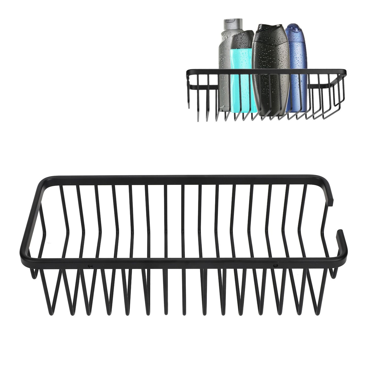 Wall Storage Rack Space Aluminum Rust Proof Large Capacity Kitchen Spice Organize Basket for Bathroom Beauty V1294-YM0523-3112220014611