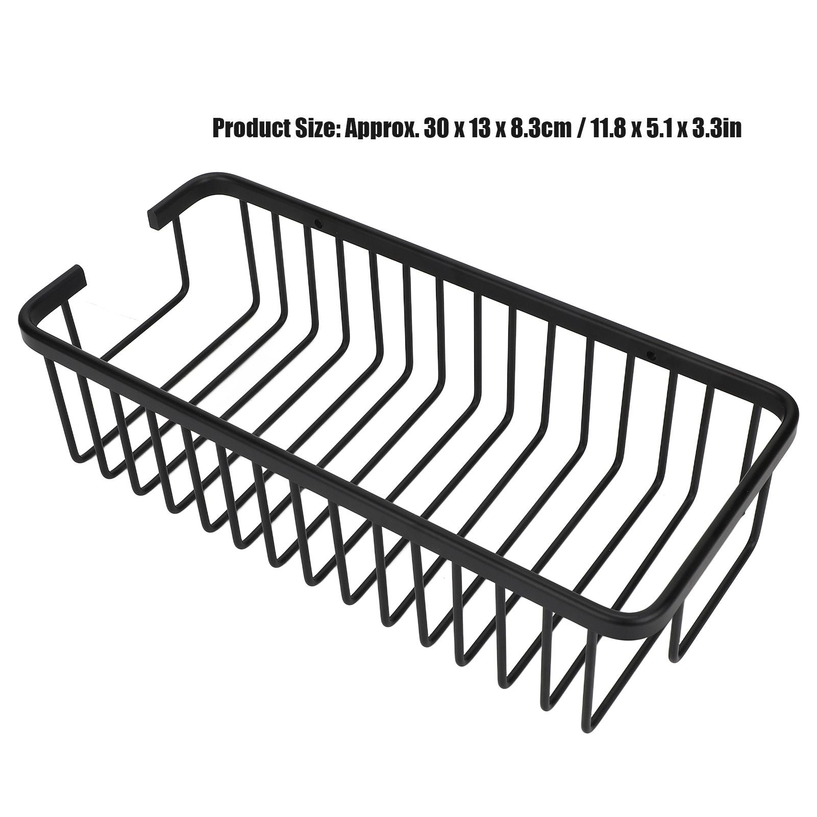 Wall Storage Rack Space Aluminum Rust Proof Large Capacity Kitchen Spice Organize Basket for Bathroom Beauty V1294-YM0523-3112220014611