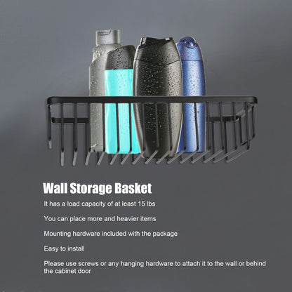 Wall Storage Rack Space Aluminum Rust Proof Large Capacity Kitchen Spice Organize Basket for Bathroom Beauty V1294-YM0523-3112220014611