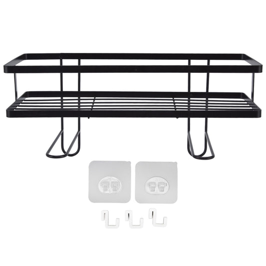 Bathroom Over The Toilet Storage Shelf Space Saver Punch Free Bathroom Storage OrganizerBlack V1294-YM0523-3112220015011