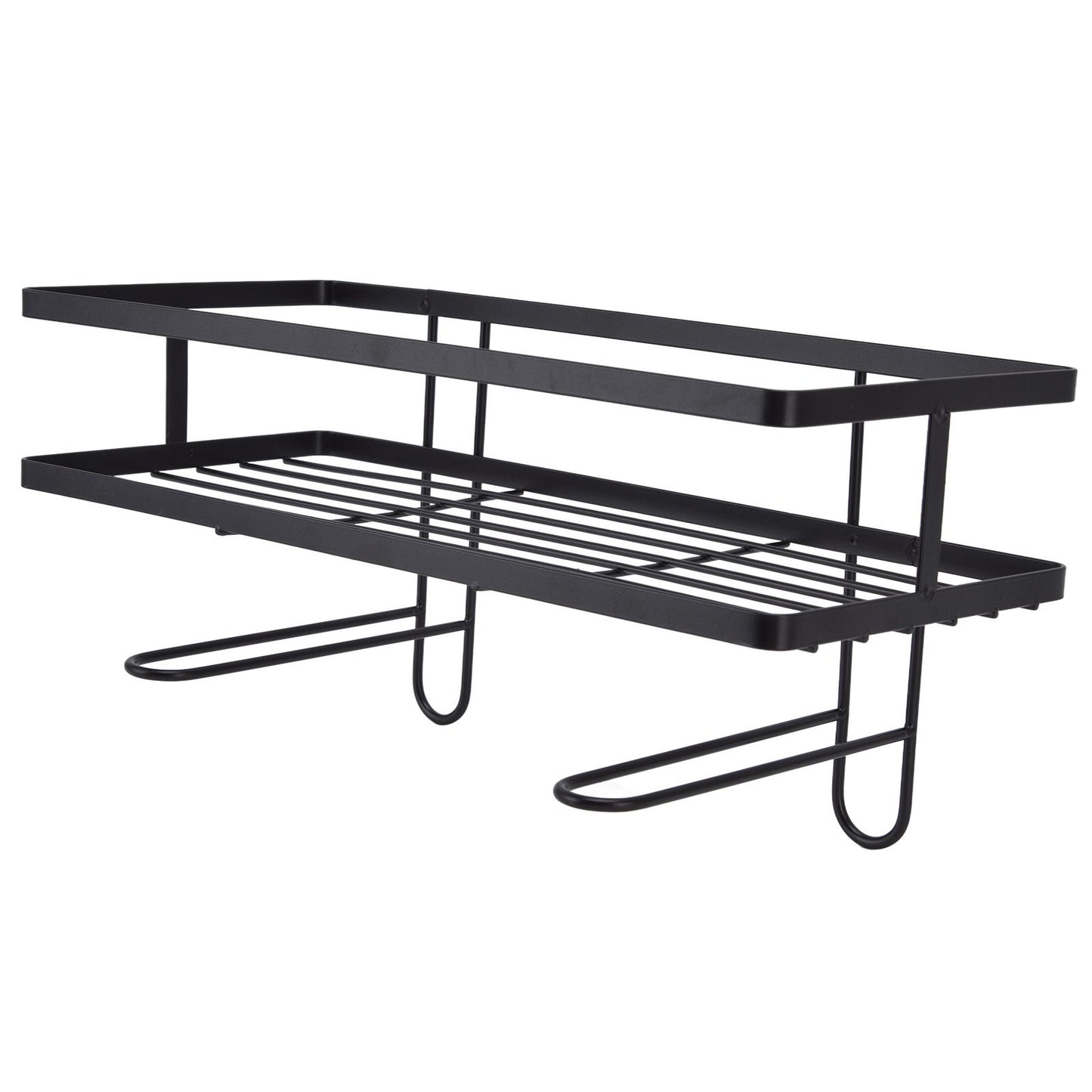 Bathroom Over The Toilet Storage Shelf Space Saver Punch Free Bathroom Storage OrganizerBlack V1294-YM0523-3112220015011